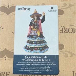 Jim Shore Colorful Celebration Figurine - Pink, Blue, Black